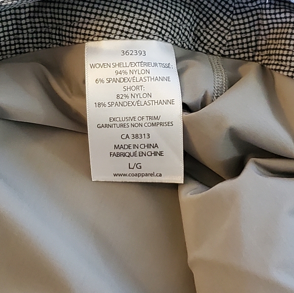 Avia Skort Large Black and White Plaid Pattern - Picture 7 of 9